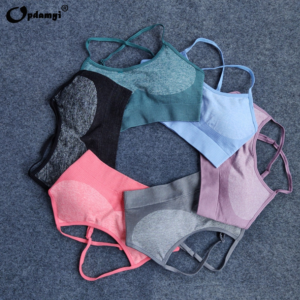 nsembles d'entraînement pour femme 2 pièces taille haute sans couture Leggings athlétiques et soutien-gorge de sport, tenue de yoga pour femme 2 pièces