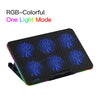 Coolcold RGB lumière Base refroidisseur ordinateur portable Six LED ventilateur 10-15.6 pouces jeu ordinateur portable refroidisseur refroidisseur Pad avec support pour téléphone