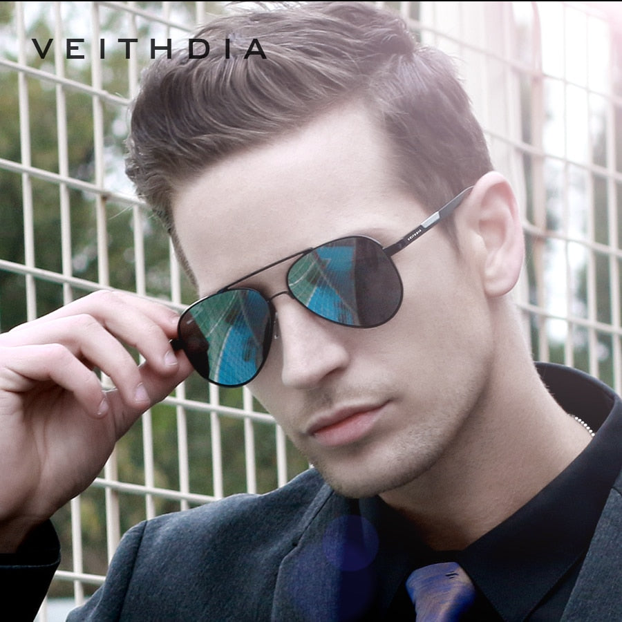 VEITHDIA – lunettes de soleil en aluminium photochromique pour homme et femme, verres polarisés UV400, à la mode, pour conduire, pour l'extérieur, 6699