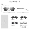 VEITHDIA – lunettes de soleil en aluminium photochromique pour homme et femme, verres polarisés UV400, à la mode, pour conduire, pour l'extérieur, 6699