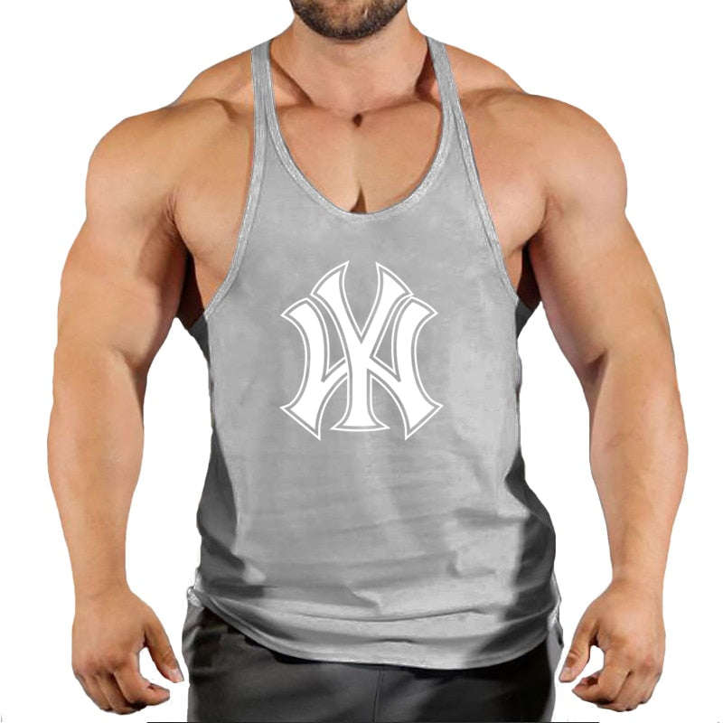 Homme Débardeur de Sport T-Shirt Gilet sans Manche Maillot Tank Top Stretch Fitness Jogging Gym