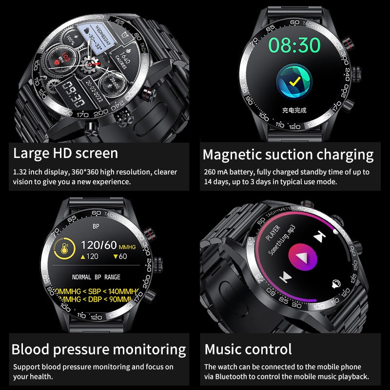 2023 Nouvelle Montre Intelligente Montre PersonnaliséE Visage Sport Étanche Bluetooth Appel Smartwatch Ecg + Ppg