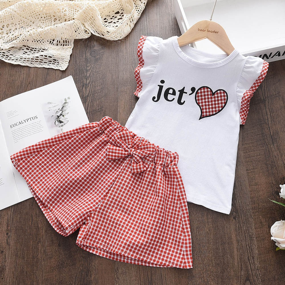 2 pièces ensembles bébé filles vêtements