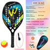 Raquette de Paddle de Tennis de plage,Carbone Professionnel, visage en doux ,équipement de Tennis Padel avec Housse de Protection,pour le Tennis de Plage