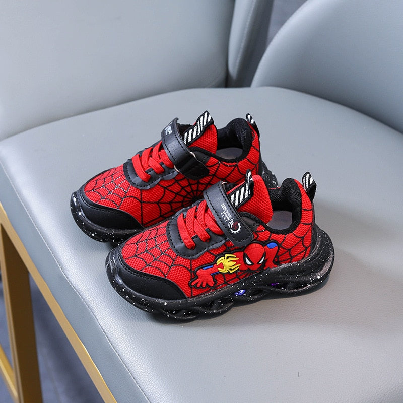 Light shoes with SPIDER MAN print
