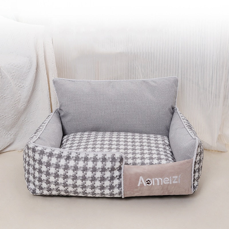 Lits pour chiens Lit chaud pour chiot en coton de couchage Lavable Amovible Tissu Oxford Nid de chat Nid de chat Imperméable Petit nid de chat et de chien