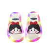 Enfants garçons filles pantoufles dessin animé animaux imprime chaussures éclairées mode mignon chaussures salle de bain enfants bambin pantoufles talons plats