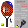 Raquette de Paddle de Tennis de plage,Carbone Professionnel, visage en doux ,équipement de Tennis Padel avec Housse de Protection,pour le Tennis de Plage