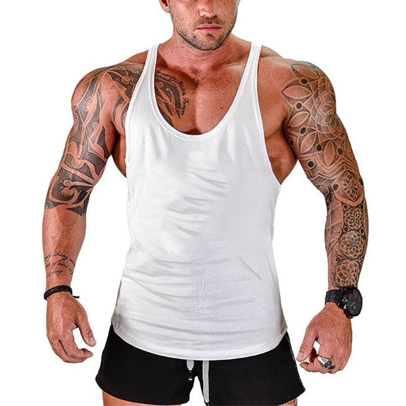 Homme Débardeur de Sport T-Shirt Gilet sans Manche Maillot Tank Top Stretch Fitness Jogging Gym