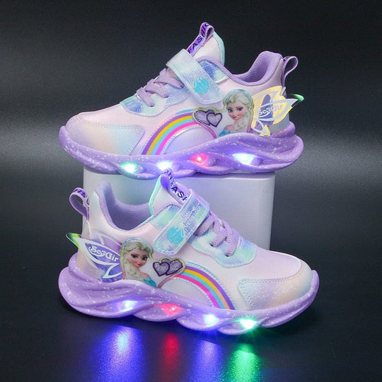 Luminous shoes with SNOW QUEEN print