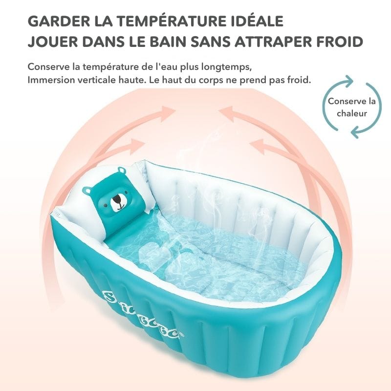 Baignoire Bébé Gonflable avec Siège | Bébé DRANV