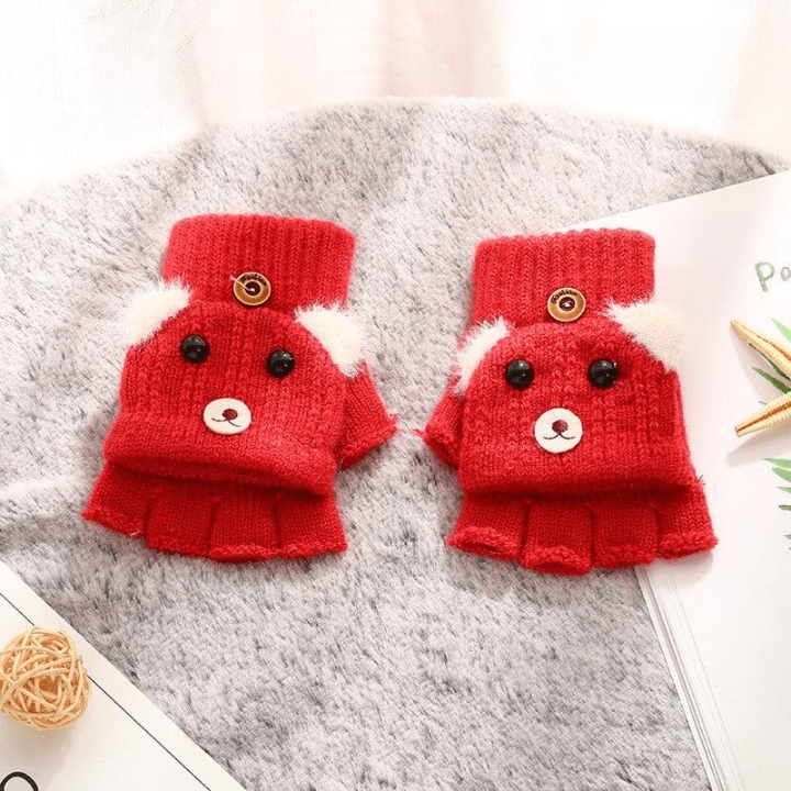 Gant enfant tricot mitaine animaux mignons 3 à 7 ans