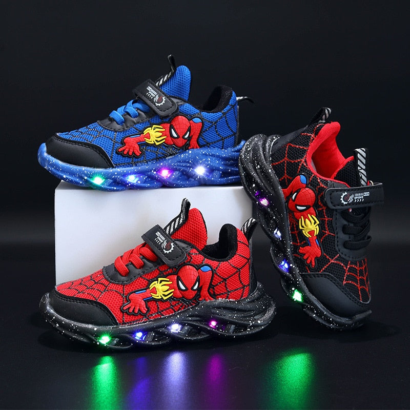 Light shoes with SPIDER MAN print